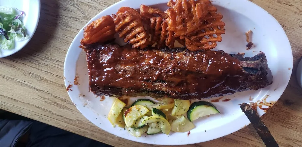 Baby Back Ribs Full Rack with Sweet Potato Fries